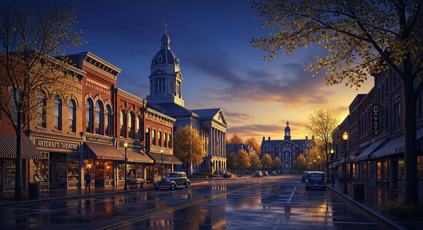 Franklin, Indiana — golden-hour neighborhood image